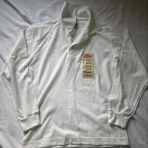 White Dickies Long Sleeve Collared